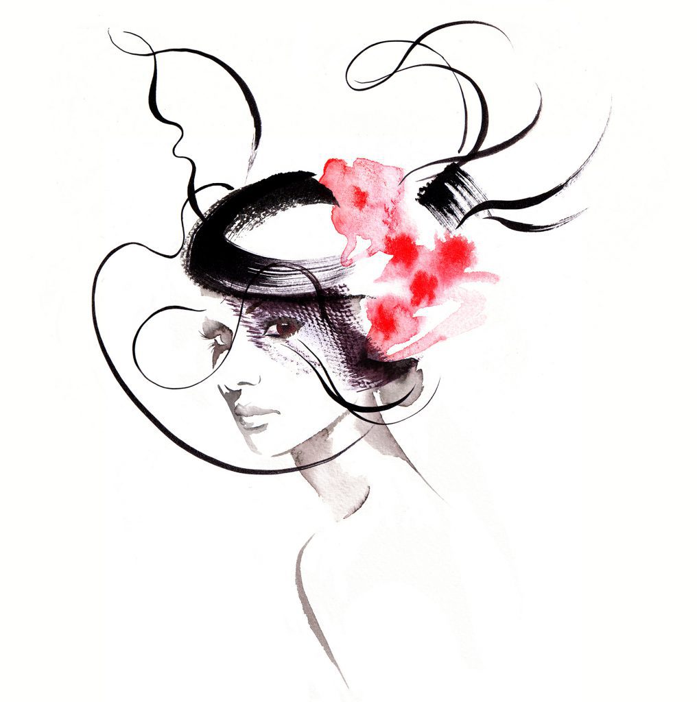 Illustration Fashion&Beauty Millinary Couture Ink Watercolour Retro Glamour