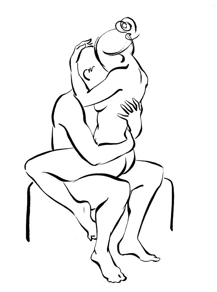 Illustration Line 101 Sexual Positions Laptop Howto Brush Ink.