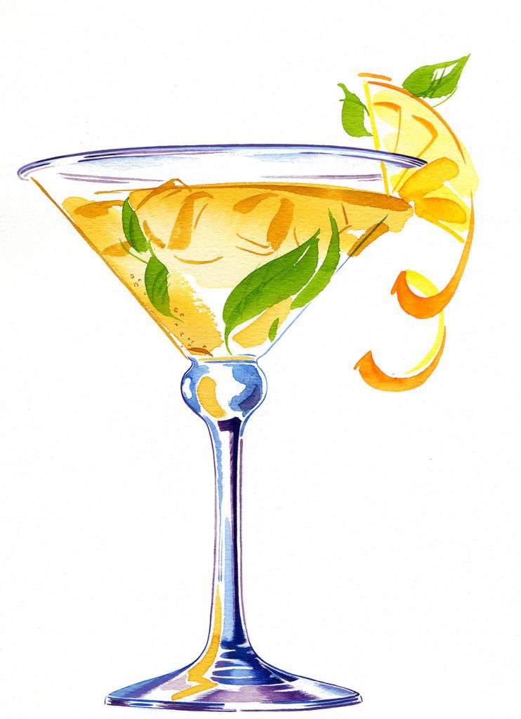 Illustration Food Drink Homesand Garden Magazine Editorial Fruit Cocktail Alchohol