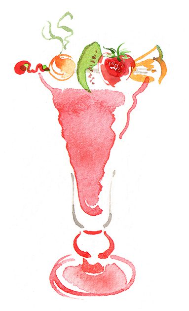 Illustration Food Drink Harrods Food Fruit Bar Menu Hall Smoothie