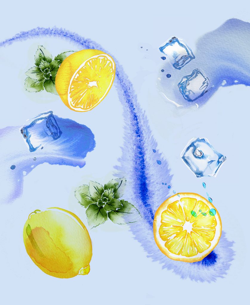 Illustration Food Drink Sainsburys Supermarket Ice Lemon Tea Cold Brew Packaging