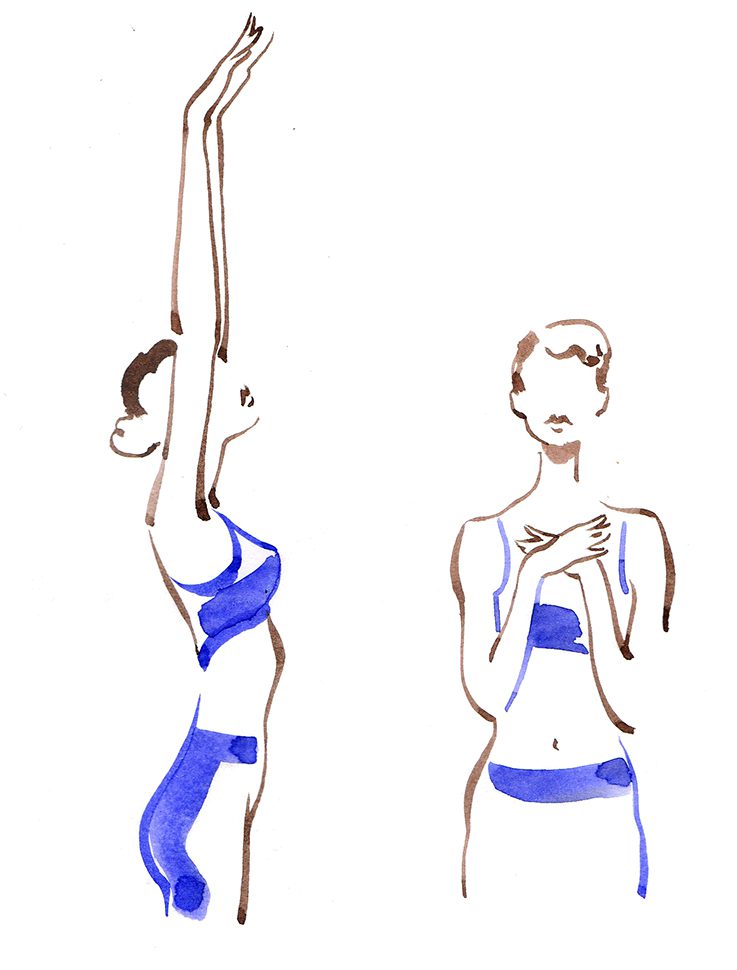 Illustration Publishing Vogue Japan Excercise Regimen Stretches