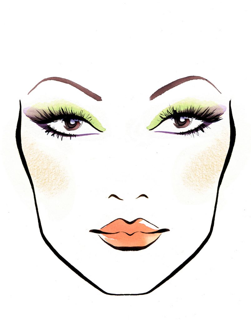 Illustration Beauty Max Factor Template Cosmetic Looks