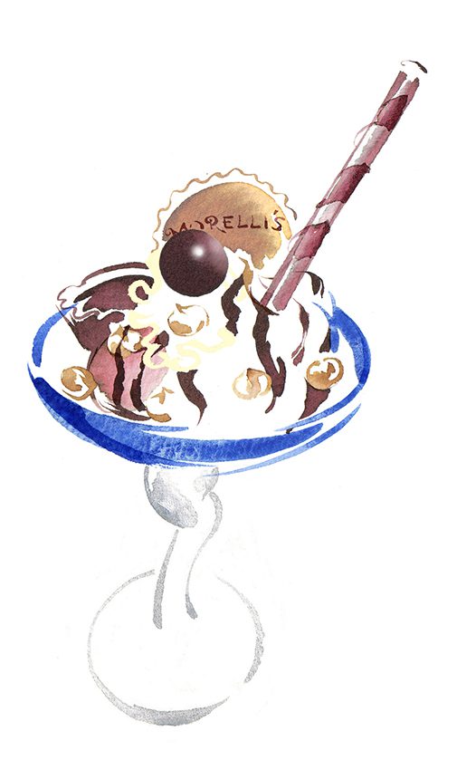 Illustration Food And Drink Harrods Bacio Sundae Ice Cream