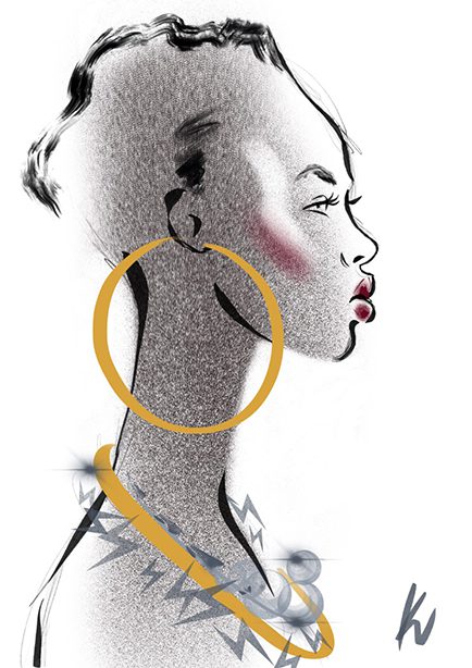 Illustration Portraits Wedding Guest Live Portrait Drawing