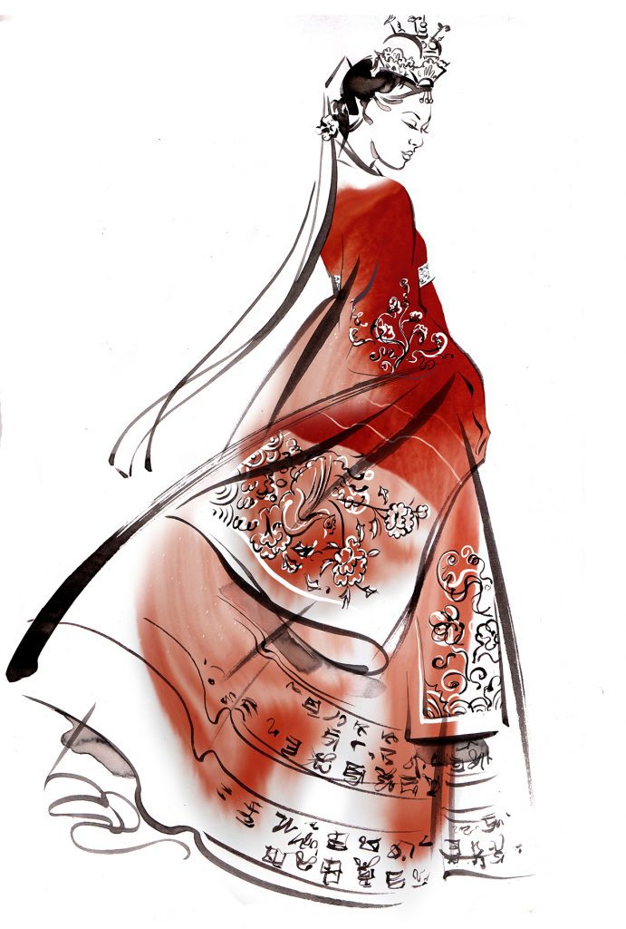 ILLUSTRATION Fashion The Beauty Of Hanbok Traditional Bridal Ceremony Gown