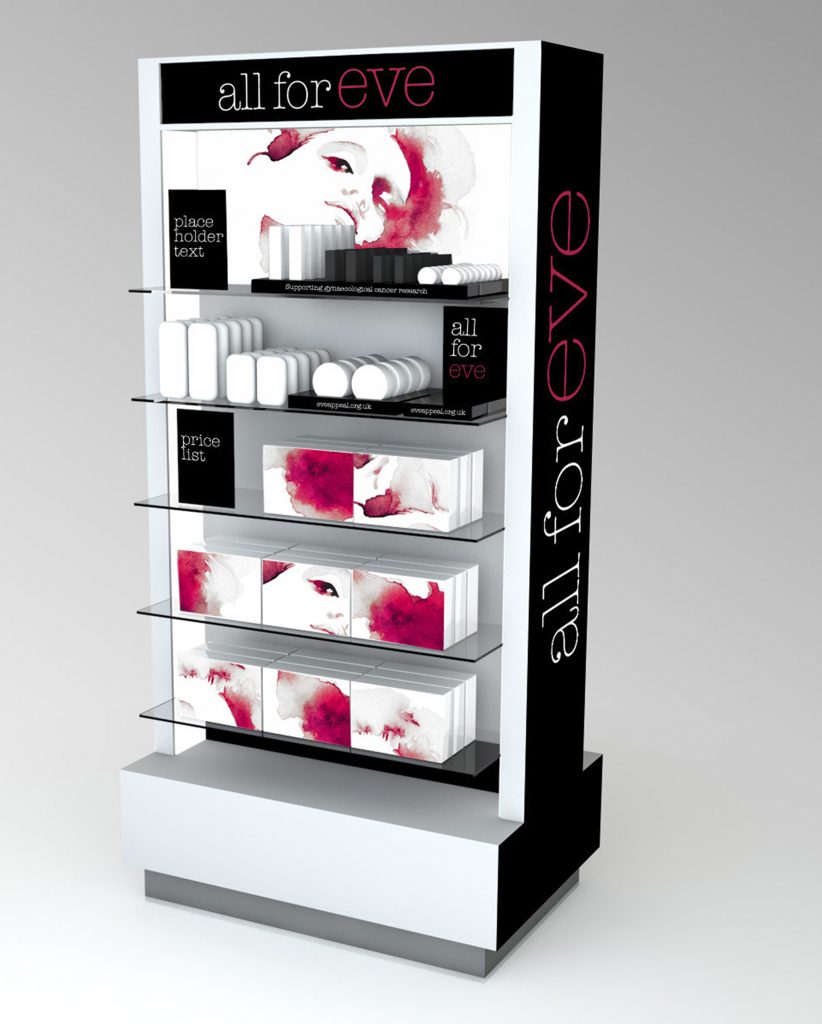 Illustration Beauty AllForEve Packaging Cosmetics Retro Makeup Display