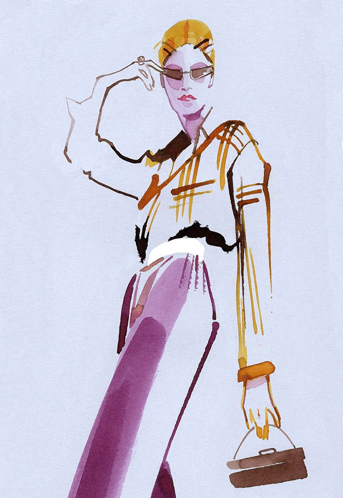 Illustration Live Event Drawing Ami Benton High Fashion Theme 2