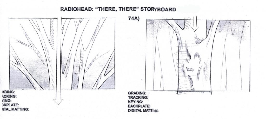 Illustration Storyboard Music Video Radio Head There There Frame 74A