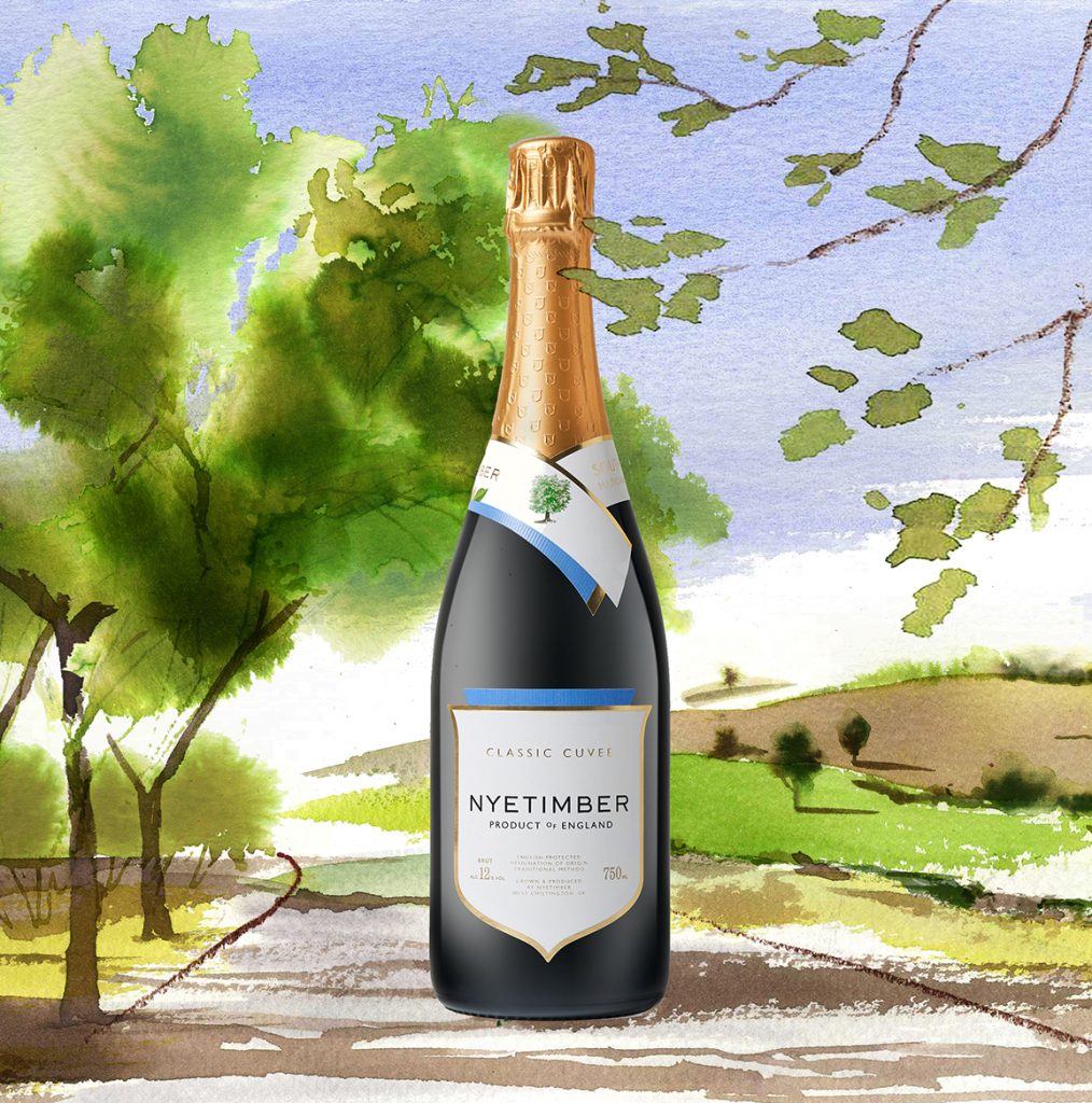 Illustration Projects Packaging Nyetimber Sparkling Wine Wines Online Publicity Crop