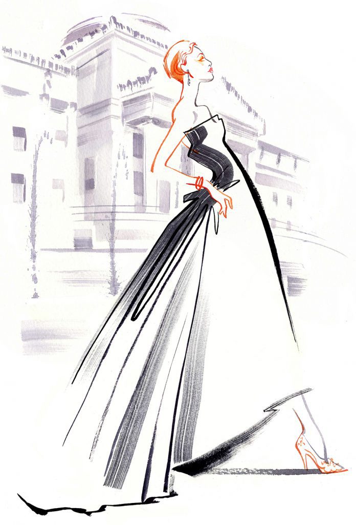 ILLUSTRATION Fashion Dior Couture Retro Brooklyn Museum
