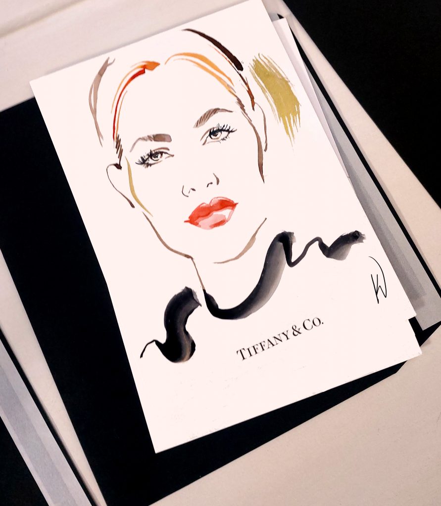 Illustration Projects Tiffany And Co Live Event Portrait Bold Is Gold 7b