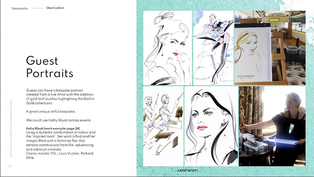 Illustration Projects Tiffany And Co Live Drawing Kathy Wyatt Bold Is Gold