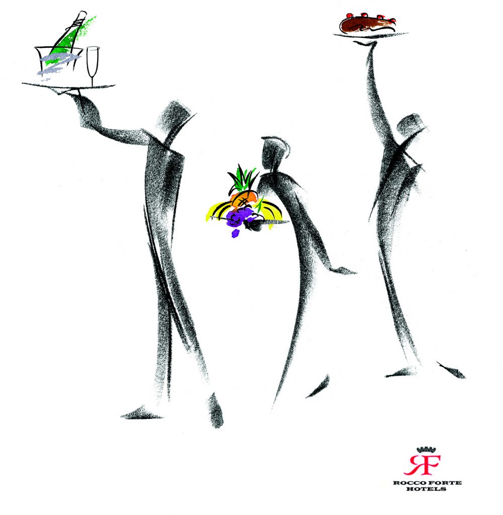 Illustration Advertising Rocco Forte Hotels Catering