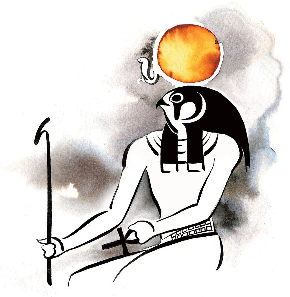 Illustration Publishing Egyptian Gods Horus Crop