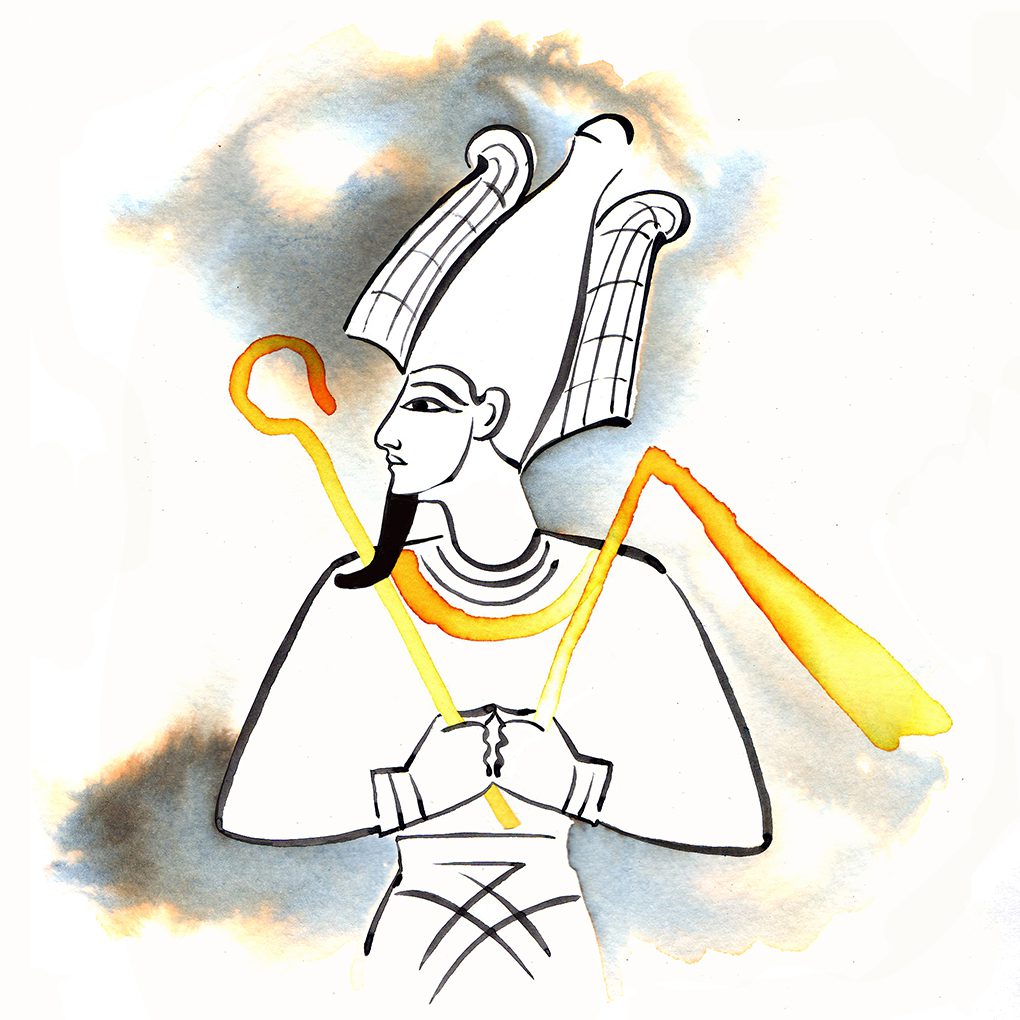 Illustration Publishing Egyptian Gods Osiris