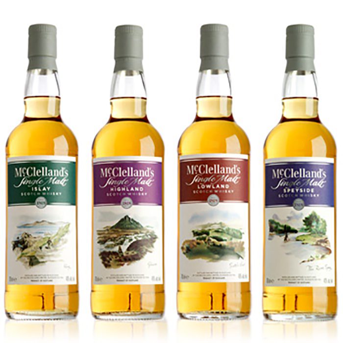 Illustration Mcclellands Whisky Speyside Labels
