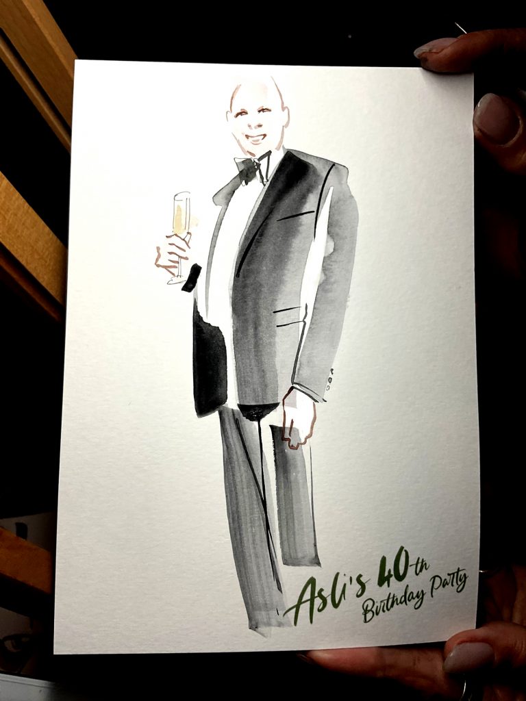 Illustration Asli Projects Wedding Live Event Portrait Guest Portrait
